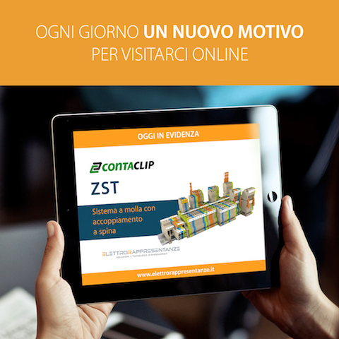 Banner mobile sistema a molla con accoppiamento a spina ZST da Conta-clip